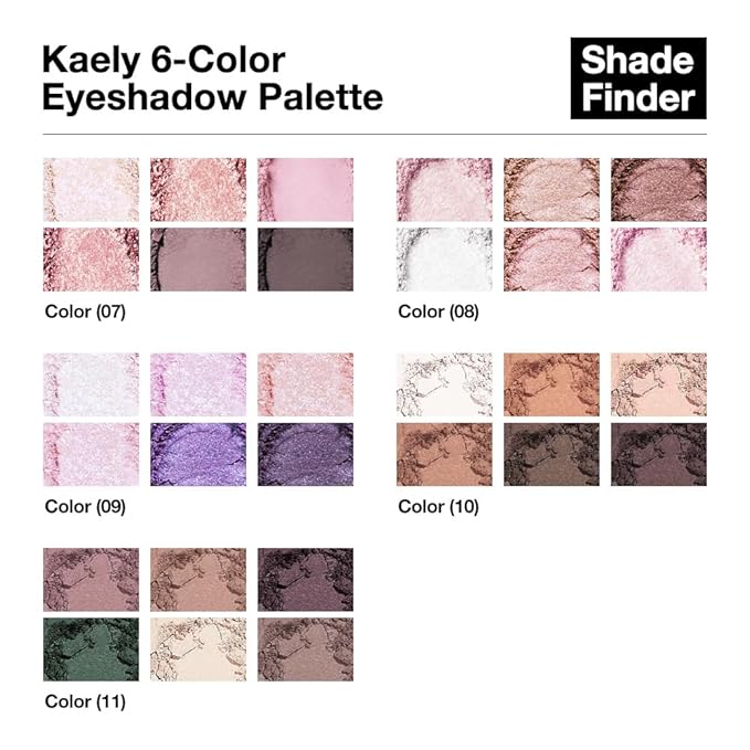 evpct 6 Colors Mauve Eyeshadow Palette Matte, Mauve Taupe Rosy Brown Eggplant Purple Forest Green Vanilla Nude Brown High Pigment Mini Travel Eye Shadow Palette Makeup for Older Women, Built in Mirror