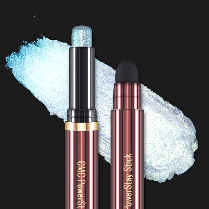 CHARMACY New Duochrome Long Stay Eyeshadow Stick, Creamy Eye Shadow Stick, Multicolor-Shifting Glitter Eyeshadow, Waterproof & Smudge-Proof, High Pigmented, Built-in Smudger #04