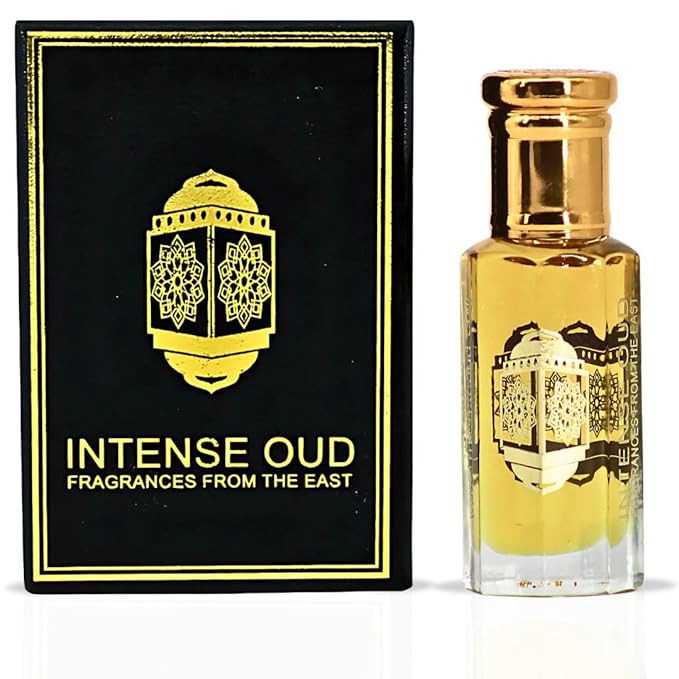 INTENSE OUD Rashid Al Layl Long Lasting Arabian Perfume Oils for Women 12ML (0.40 OZ) Fragrance Oil With Rose, Jasmine, Vetiver & Patchouli Notes - Concentrated Perfume Oil With Black Gift Box