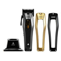 Andis 562446 Recon Professional Barber Hair Clipper, Adjustable-Fixed Phaze Blade, Includes OG Comb Set, Lithium Ion 4-Hour Run Time, Interchangeable Covers, Black/Gold