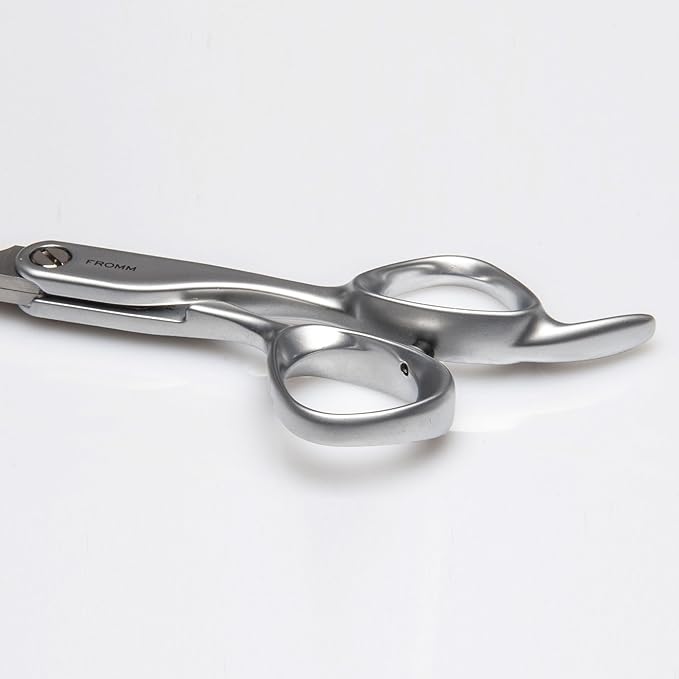Fromm Transform 5.75" Extra Smooth Hair Cutting Shears for Wet and Dry Hair, Polished Silver Japanese Steel Scissors with Beveled Blade