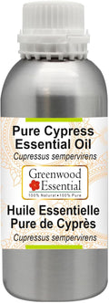 Greenwood Essential Pure Cypress Essential Oil (Cupressus sempervirens) Steam Distilled 300ml (10 oz)