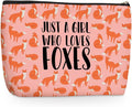 Cute Fox Print Makeup Bag Fox Gifts Cosmetic Travel Bag Foxes Accessories Decor Stuff for Animal Foxes Lovers Women Girls Sister Best Friend Grandma Funny Skincare Bags for Christmas Birthday