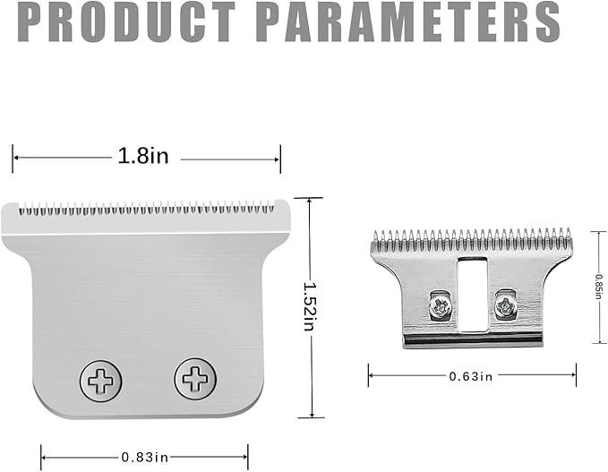 Adjustable T-Shaped Trimmer Blade Compatible with Wahl Detailer and Hero Trimmers (2Pack)