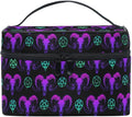 Makeup Bags, Goth Skull Makeup Organizer Bags Toiletry Bag Box Travel Cosmetic Bag Make Up Train Case for Women Teen Girl Ladies