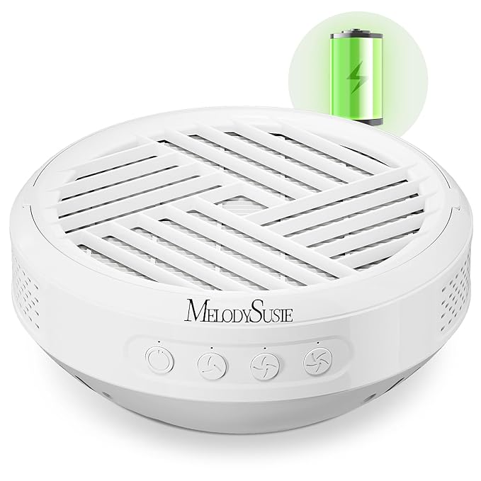 MelodySusie Cordless Nail Dust Collector,SProR 3500RPM Rechargeable Button Control Vacuum Fan Dust Extractor with Reusable Filter for Mobile Nail Tech, Salon & Home