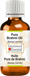Greenwood Essential Pure Brahmi oil (Bacopa monnieri) Natural Therapeutic Grade 5ml (0.16 oz)