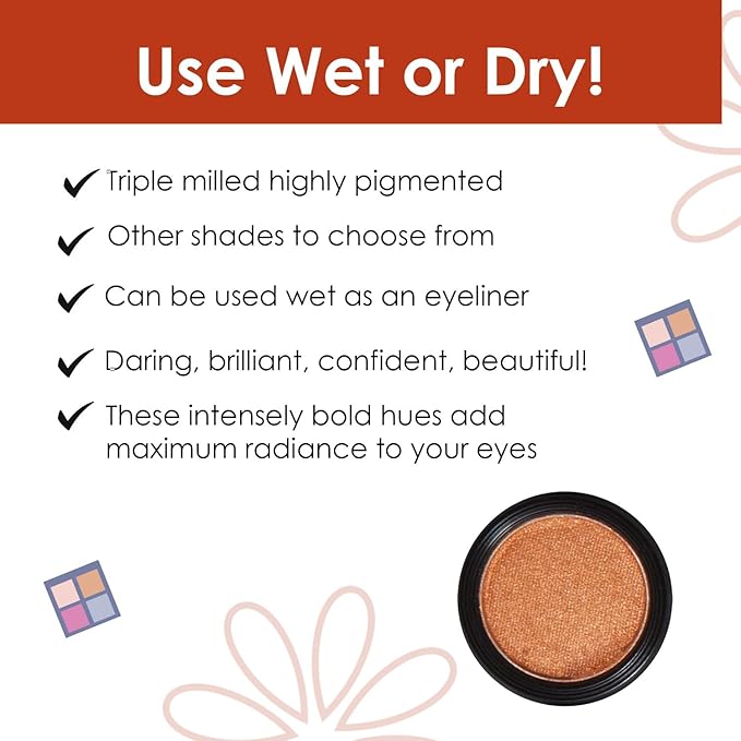 Vera Moore Eyeshadow, Highly Pigmented Eyeshades and Textures, Provide Bold and Lasting Looks, Suitable for Any Event, Easily Blendable Eye Makeup in Multiple Shades. (24 Karat)