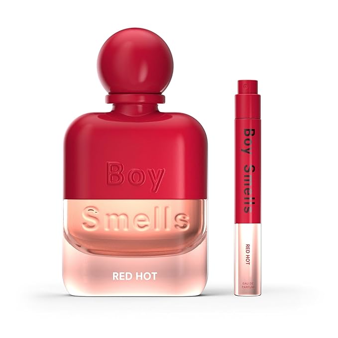 Boy Smells Red Hot Travel Spray – Raspberry, Rose, Incense and Cedarwood Scent – Spicy Fruity Unisex Perfume – Long Lasting Travel Size Spray – 10ml