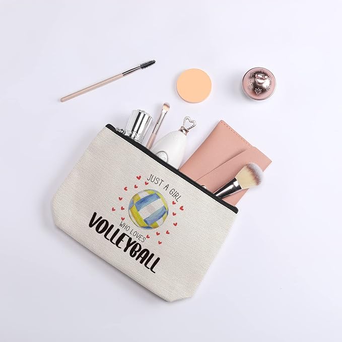 KDXPB PZ Volleyball Stuff Volleyball Gifts for Players Teams Birthday Gifts for Women Her Best Friend Sister Coworker BFF Besties Makeup Bag