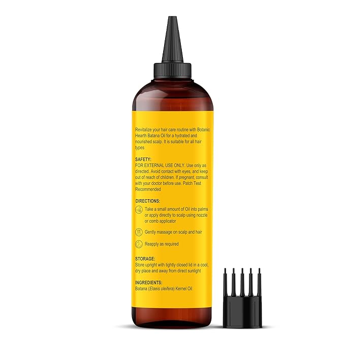 Botanic Hearth Batana Oil for Hair & Scalp – 100% Raw, Pure & Natural from Honduras, Nourishing Hair Growth & Scalp Care Oil – 6.7 fl oz / 198 ml
