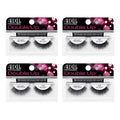 Ardell False Eyelashes Double Up 208 - Black, Dramatic Volume, Full Strip, Flared & Thick Lashes for a Bold Look, 4 Pack