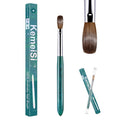Acrylic Nail Brush Size #12, 100% Pure Kolinsky Nail Art Brushes for Acrylic Application, Sturdy Starry Handle Oval Shaped Nail Design Tools for Professional Manicure DIY, Green