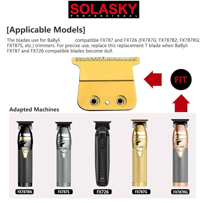 FX707 Replacement Trimmer Ceramic Blades Compatible with BaByL FX787 & FX726 Trimmer FX707Z Replacement Blades for BaByL Trimmer Blade