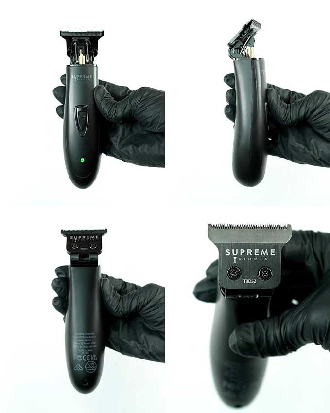 Supreme Trimmer T Shaper - Quiet Cordless Beard & Hair Trimmer for Men | 120 Min Runtime, Low Noise, Zero-Gap DLC Blade | Ideal for Sensitive Skin, Kids & Elderly | ST5206