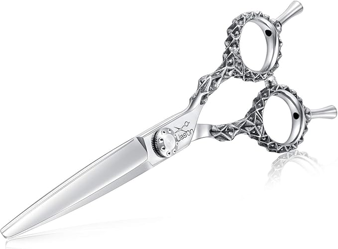 JASON Professional Hair Scissors Barber Scissor 6.0" Razor Edge Hair Cutting Shears Japanese Stainless Steel for Salon Home Kid Men Women