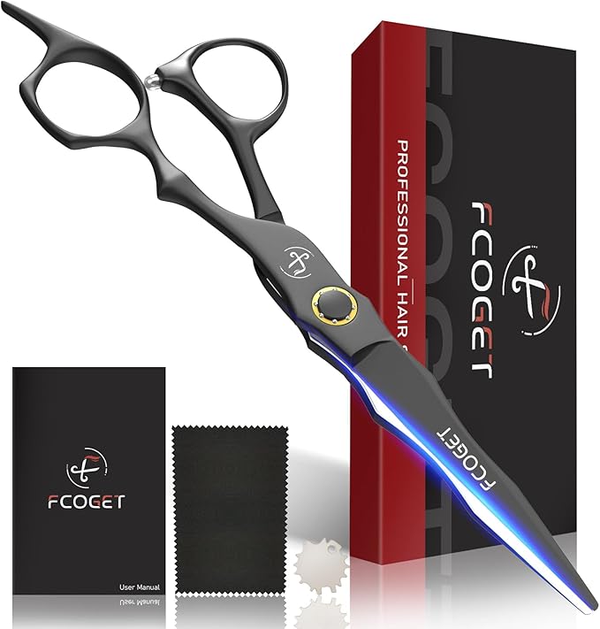 Professional Barber Hair Cutting Scissors Shears Right Hand - 6.8" HIGH-END Extremely Sharp Haircut Scissors Professional Hairdressing Shears 440C Stainless Steel for Salon Home Stylists
