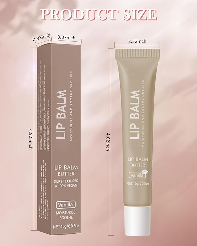 Lip Balm Butter Chrrey, Hydrating Tinted Butter Lip Gloss,Clear Lip Mask Lip Care Moisturizer, Smooth Lip Treatment Balm,Non-Sticky Jelly Glow Reviver Fat Lip Oil,Christmas Makeup Gift for Women-05