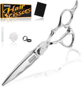 Professional Hair Cutting Shears -SUS440C Stainless Steel Barber Scissors with Ergonomic Handle,Ultra Sharp Blades for Salon (Modern, 6.0)
