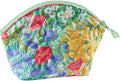 Cuddledown Quilted Cotton Cosmetic Bag | Zipper Closure | 100% Cotton Fabric | Durably Stitched | OEKO-TEX Certified | Large | 12" x 8" x 3" | Floral
