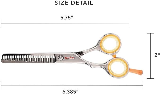 Cricket Centrix Roc-It Dog Professional Stylist 5” Hair Cutting Shears and RTL-30 Thinning Hair Cutting Scissors Duo Set, Salon Barber Supplies for Women and Men Haircut, Lefty