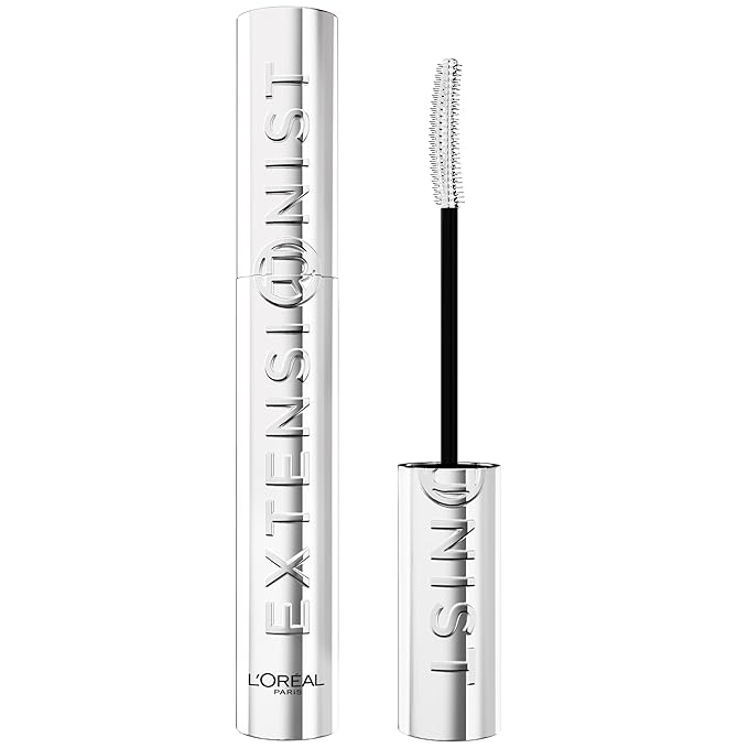 L'Oreal Paris Extensionist Mascara, Lengthening, Volumizing, and Curling Formula For a Lash Extension Eye Makeup Look, Washable Blackest Black