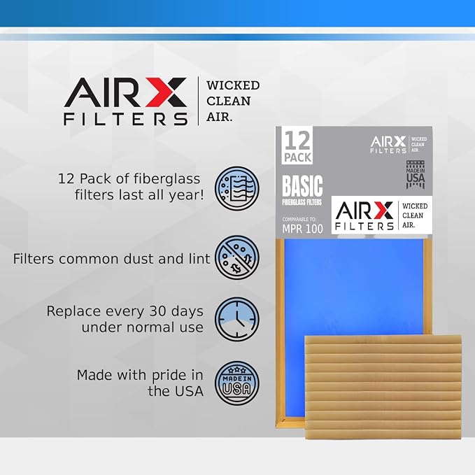 16x25x2 Air Filter Comparable to MPR 100 Basic Economy Furnace Filters - Image 4