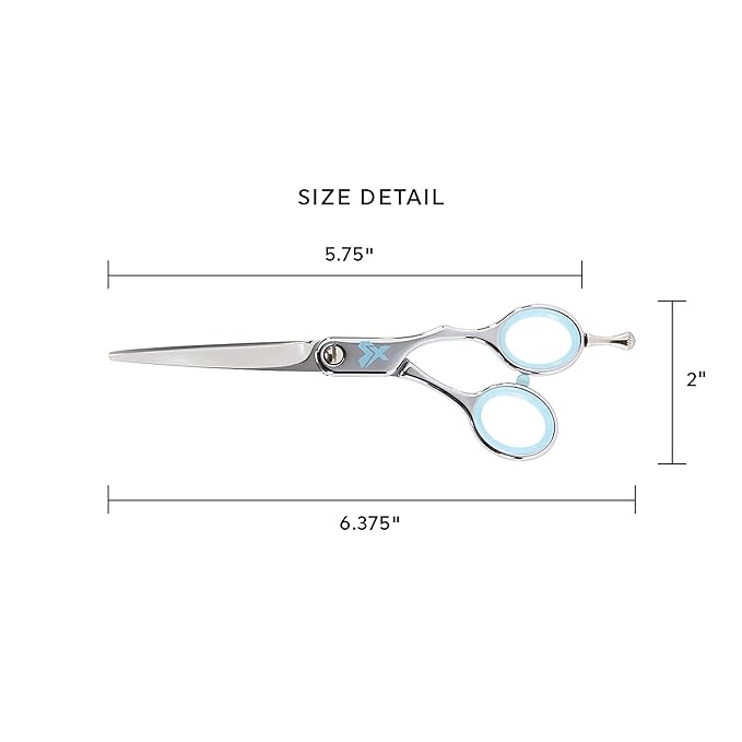 Cricket Shear Xpressions 5.75" Professional Hair Cutting Scissors - Barber Scissors, Japanese Stainless Steel, Comfort Silencer, Ideal for Stylists and Home Use, Silver Tongue