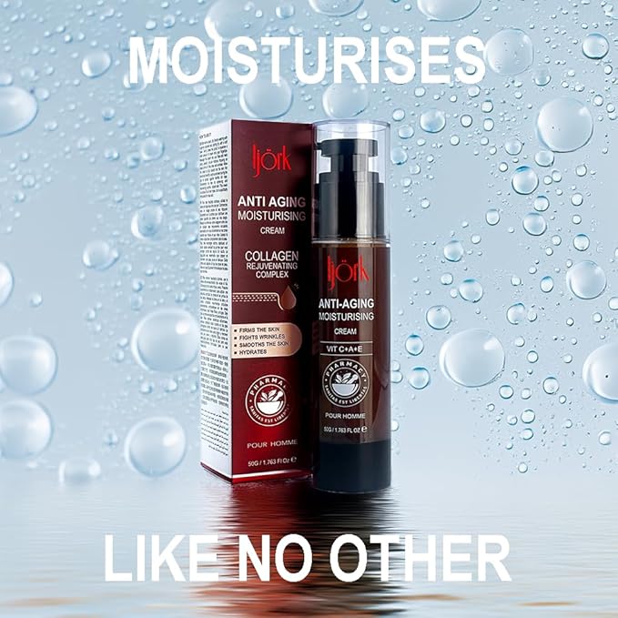 2 x Men’s Anti-Aging for Face and Neck – Anti Wrinkle and Skin Toning | Moisturizer for Firm, Smooth Skin | Lightweight & Non-Greasy | Unscented