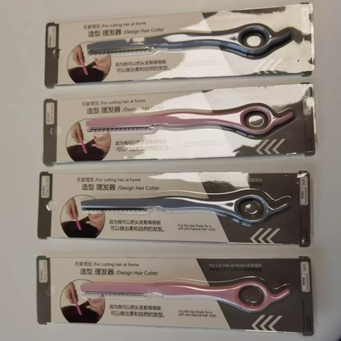 Stainless Steel Hair Cutting Tool for Salon & Home, Premium Hair Thinning Texturizing Faether Razor