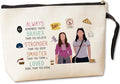 Makeup Bag Gil-more Girls TV Merchandise Luke Fans Gift Lorelai and Rory Fans Gift Luke Cosmetic Bag Inspirational Christmas Birthday Gifts for BFF Friends Mom Daughter Sister You Are Braver Stronger