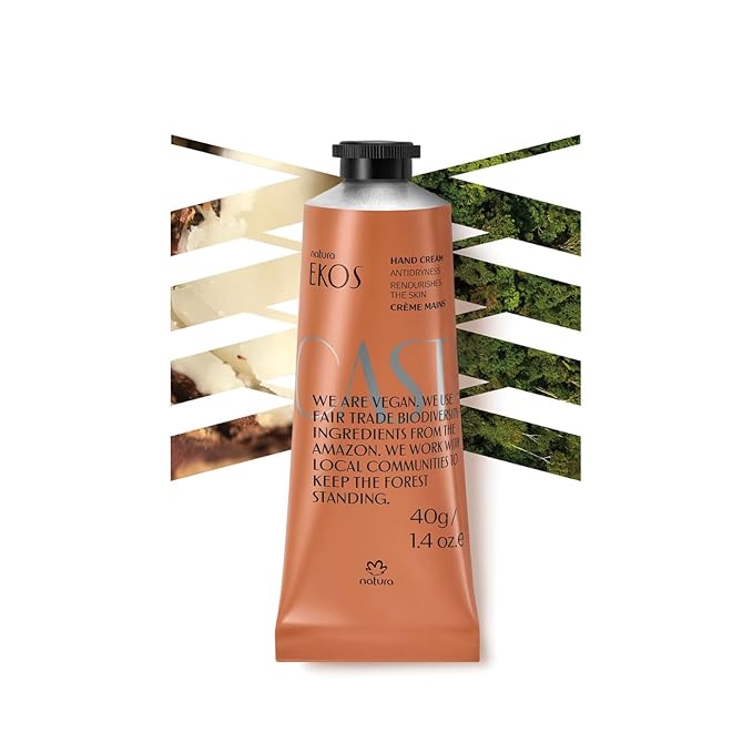 Natura Ekos Brazil Nut (Castanha) Hand Cream Duo – Brazil Nut Hydration Set | 24-Hour Moisture, Vegan Skin Care - 2.6oz + 1.41oz