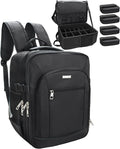 TANTO Makeup Backpack Makeup Artist Bag Professional Extra Large Cosmetic Bag Travel Train Case Storage Organizer Double-Layer Large Capacity Cosmetic Case with 4 Pouch(Black)