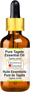 Greenwood Essential Pure Tagete Essential Oil (Tagetes minuta) with Glass Dropper Steam Distilled 10ml (0.33 oz)