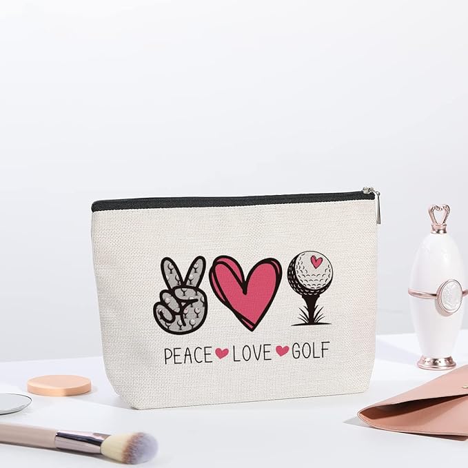 Golf Gifts Balls for Women Cosmetic Bag Small Makeup Bag Birthday Christmas Gifts for Golfers Players Coaches Friends Golf Accessories Ball Bag