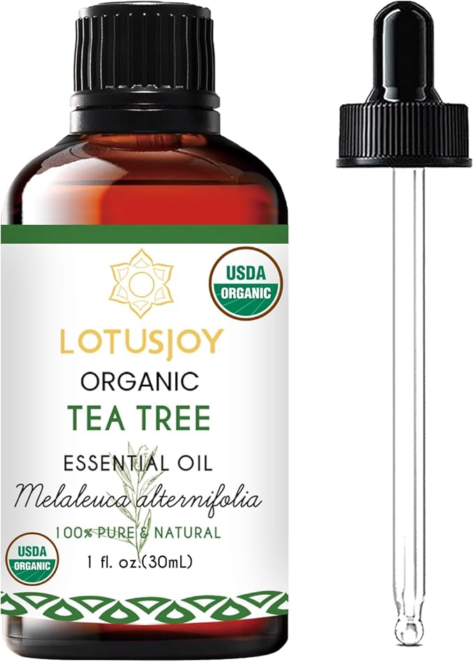 Organic Tea Tree Oil for Skin, Hair, Face, Scalp, Nails, 100% Pure Australian Tea Tree Essential Oil for Room Linen Spray, Diffuser -1 Oz