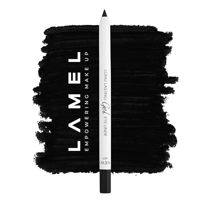 Lamel Black Eyeliner, Ultra Long Lasting Gel Eyeliner Pencil, Waterproof Eye Liner, Smudge Proof, Creamy Eye Pencil, Sweat Proof Makeup, Highly-Pigmented (401 Shade)