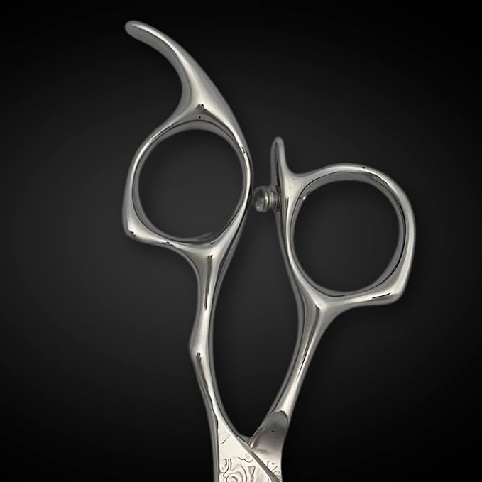Damascus Hair Shears - Saki Kanzen - Master/Professional Level Hair Cutting Scissors for Hairdressers and Barbers (6 Inch Thinning Shears)