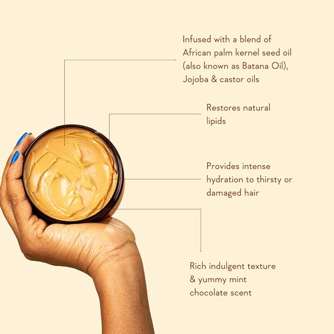 OLORI Happy Hair Mask for Dry Damaged Hair and Growth | Moisturizing Hair Mask for Curly Hair | Hydrating with Batana Oil to Help Nourish, Restore Softness & Strength