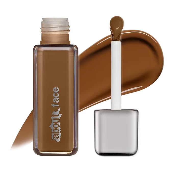 about-face THE PERFORMER Skin-Focused Foundation D2Olive – Medium Coverage, Long-Wear, Breathable & Buildable Base – Clean, Vegan, Hydrating Formula with Blue Agave & Chlorella – 1.08oz