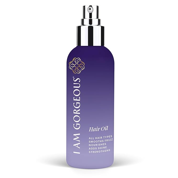 I am gorgeous Hair Oil - Frizzy Hair Solution with Nutrient-Rich Marula & Argan Oil for Damaged, Curly Hair - Adds Lightweight Hydrating Shine