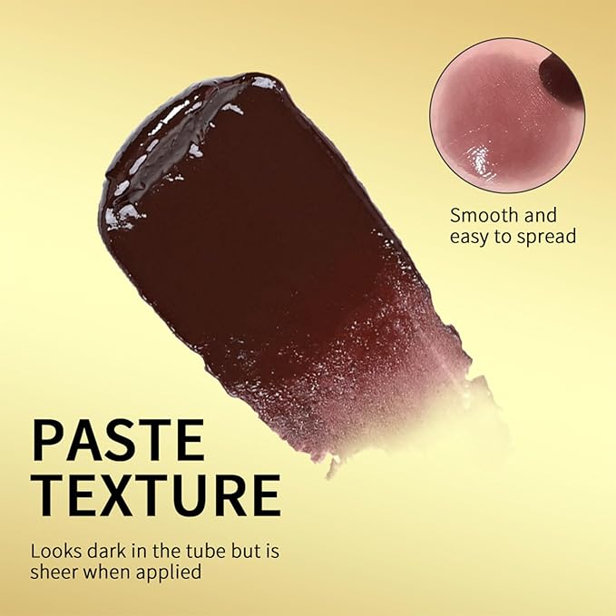 WEEMAY Honey Noir Lipstick, Deep Moisturizing Black Cherry Tint Lip Balm, Nourishing Honey Noir Lipgloss, Black Lip Gloss, Hydrating Lipgloss for All Skin Tones