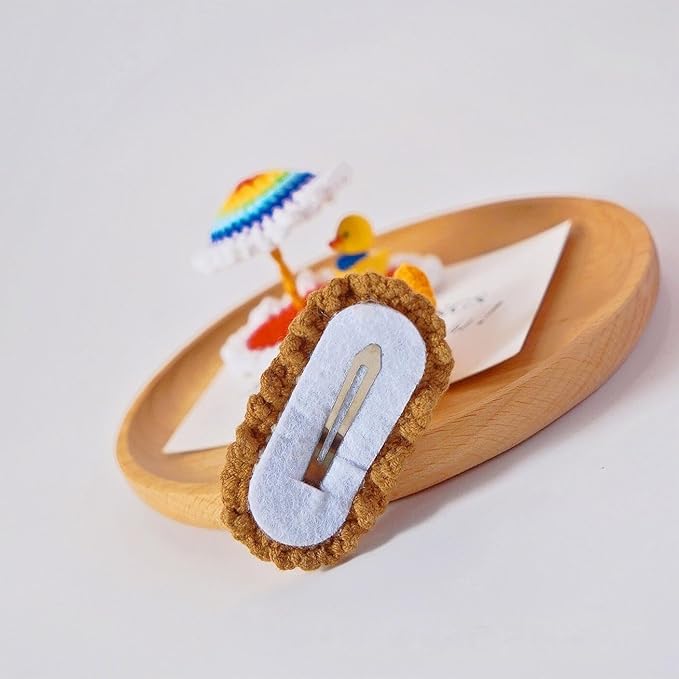 Crochet Knitting Hair Clip for Girls/Daughter, Gift for Her Birthday, Finished Handmade Wool Knitted Colorful Windmill