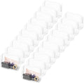 Tbestmax 20 Pack Clear Cosmetic Bags Makeup Bags Portable Waterproof Travel Toiletry Bags Organizer White, 7.5"x 4.8"x 2.3"