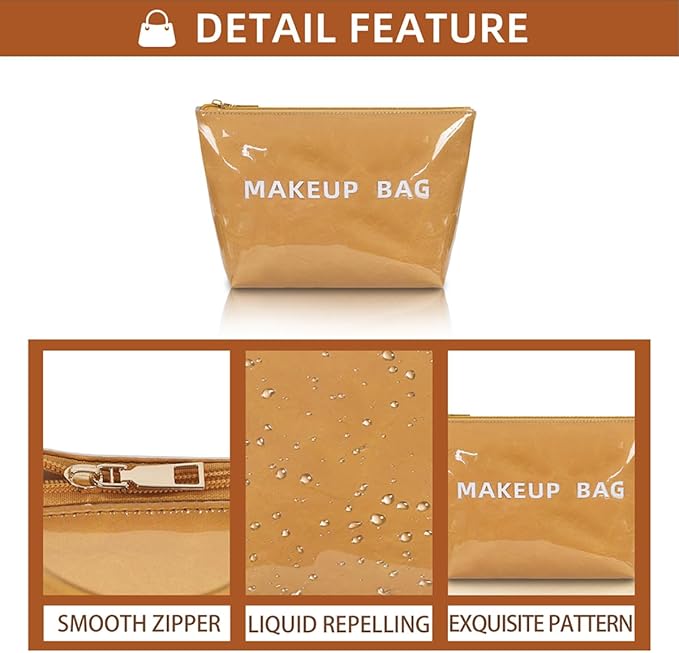 Makeup Bag for Women, Portable Waterproof Cute Cosmetic Bags, Skincare Makeup Case Pouch with Zipper for Daily Use, Travel