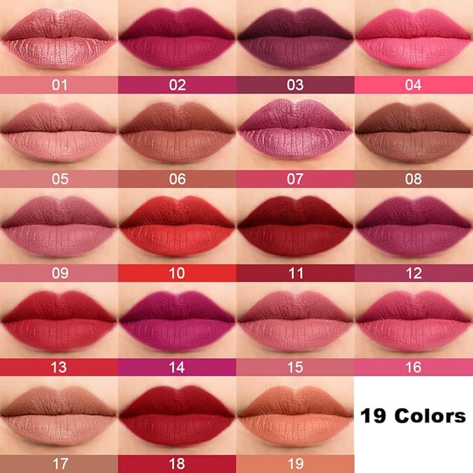 evpct 1Pcs Chestnut Matte Lipstick and Lip Crayon Liner Pencil Pen Set for Women Lip Stain Long Lasting Waterproof labiales mate magicos 24 horas originales pintalabios permanente 24 horas 09