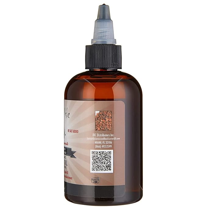 Sunny Isle Jamaican Organic Pimento Oil with Black Castor Oil 4oz | Formulated to Nourish the Scalp, Condition and Strengthen Hair | Traditional Body Rub for Muscle Pain