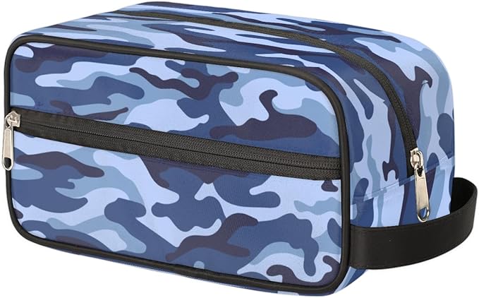 Pardick Camo Camouflage Print Travel Toiletry Bag for Women Men Lightweight Cosmetic Makeup Bag Organizer Waterproof Shaving Dopp Kit with Large Capacity for Toiletries Shaving Accessories