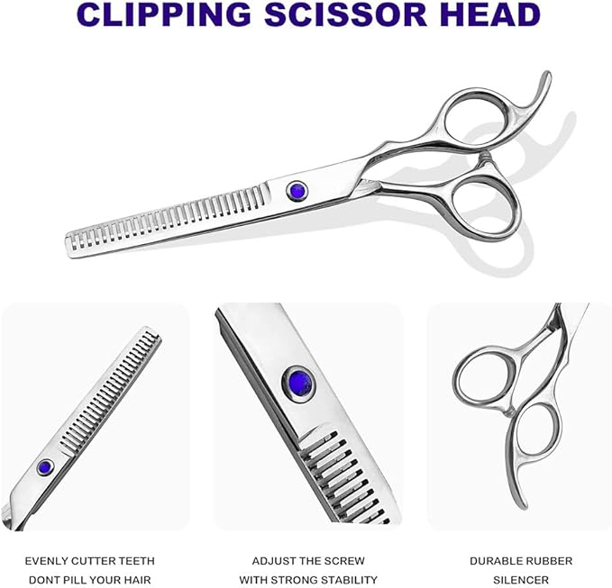 Kids Professional Hair Scissors Barber Shears 6.5-inch Hair Cutting Scissors Salon Thinning Scissors for Children, Women Men Kids,Salon, Home