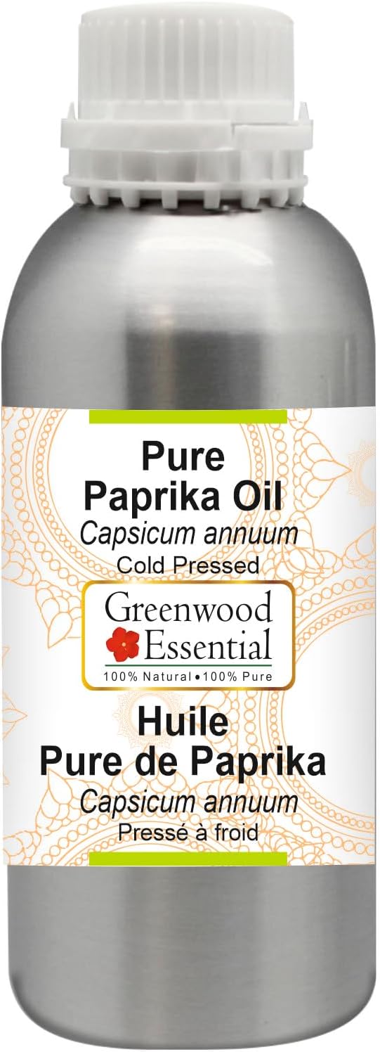 Greenwood Essential Pure Paprika Oil (Capsicum annuum) Cold Pressed 1250ml (42 oz)